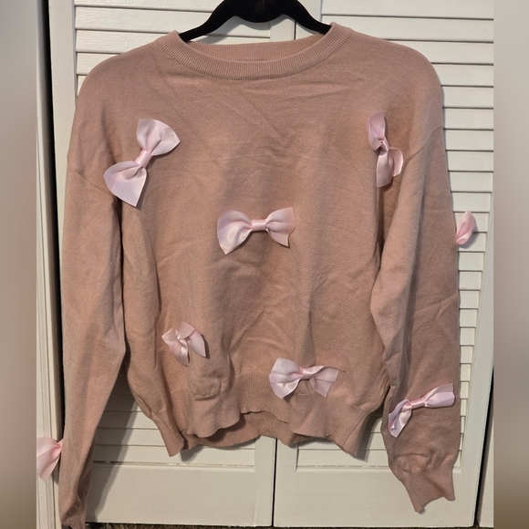 Fantastic Fawn Sweaters - 🎀 Fantastic Fawn Pink Bow Knit Sweater | Coquette Balletcore | S NWOT